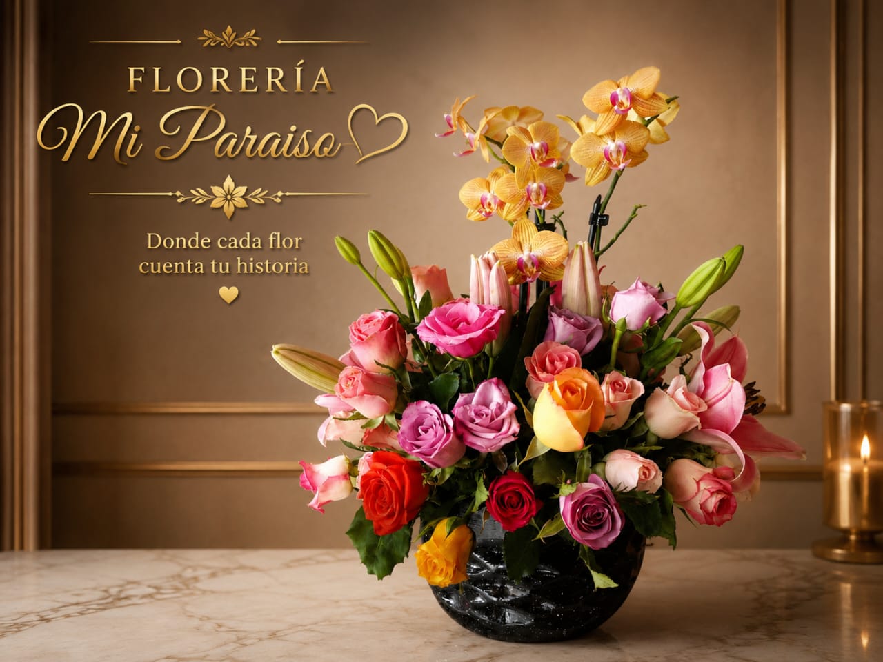 ARREGLO  DETALLE MIXTO CON ORQUIDEA       FOLIO    --- 5